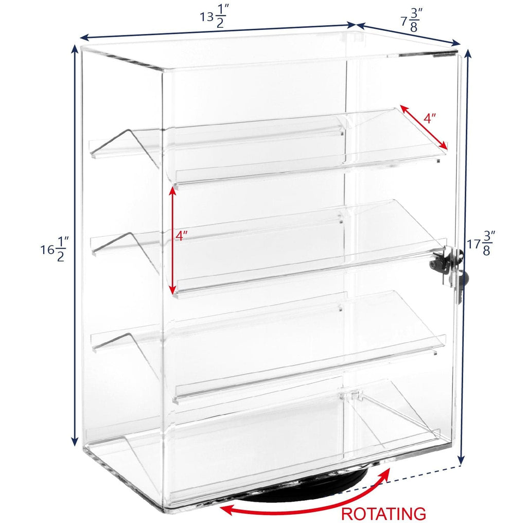 Rotating Acrylic Display Case - Shelves Included