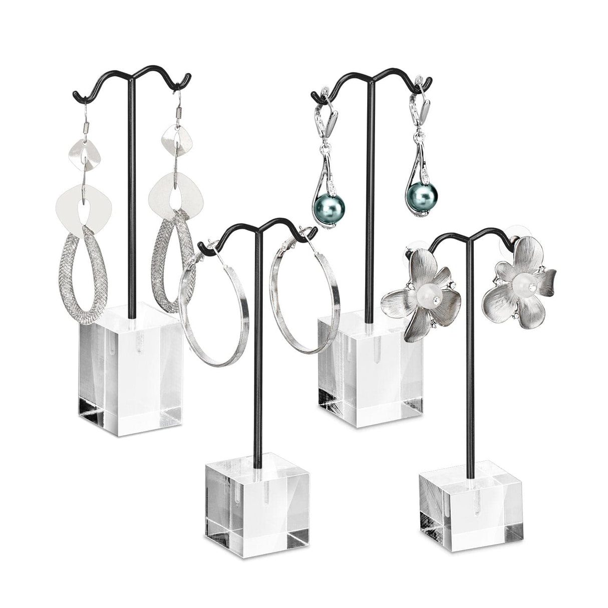 #1407 4 Pcs Set Acrylic Earrings Display Stand