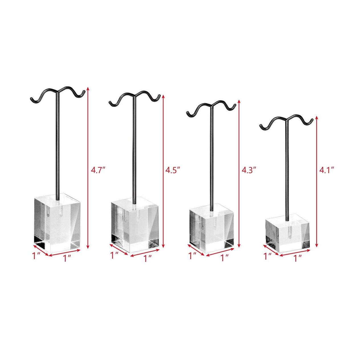#1407 4 Pcs Set Acrylic Earrings Display Stand