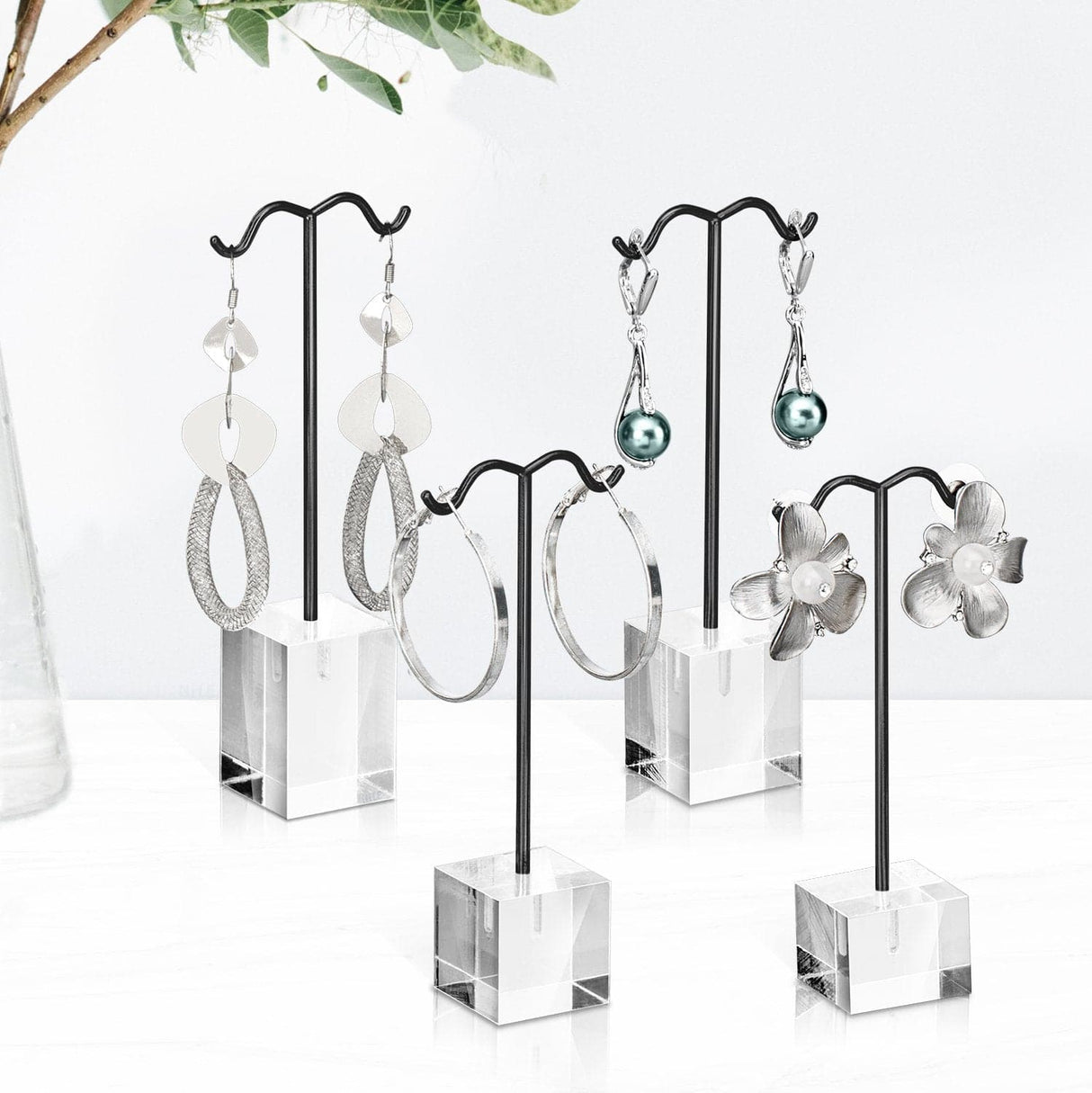 #1407 4 Pcs Set Acrylic Earrings Display Stand