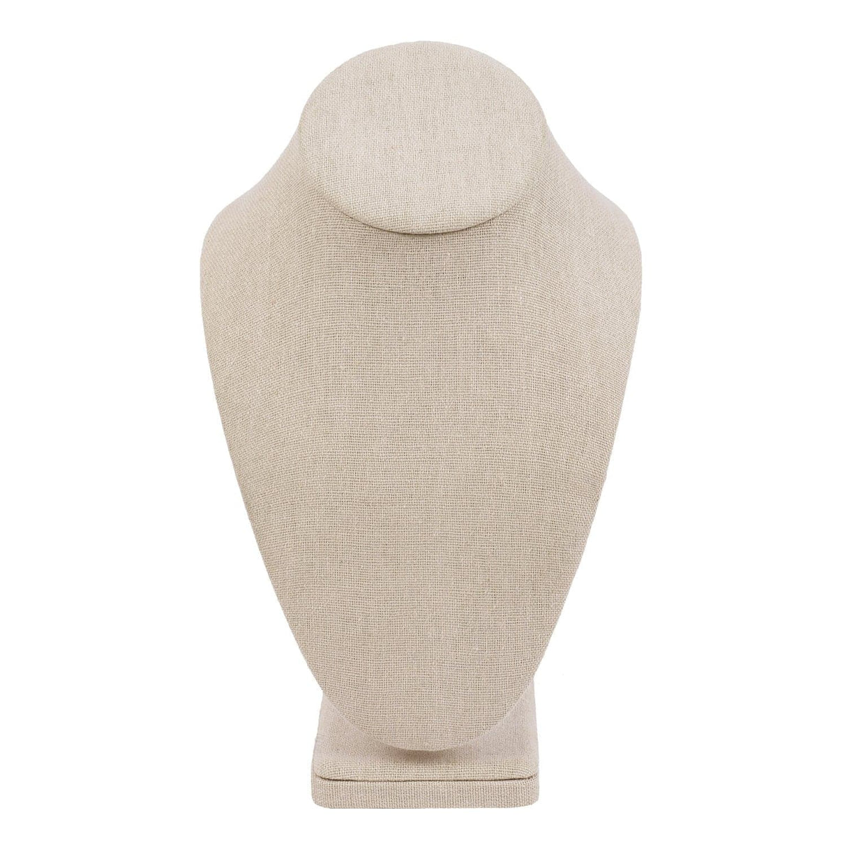 #189-7-LNT Necklace Display Bust , Tan Linen