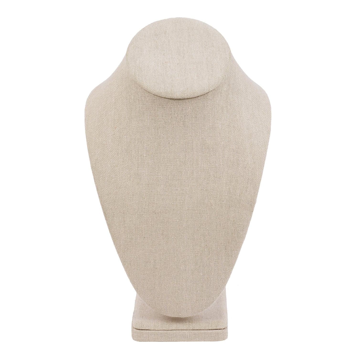 #189-7-LNT Necklace Display Bust , Tan Linen