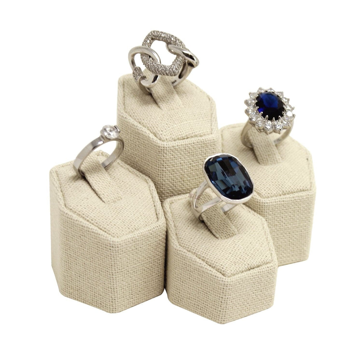 #201N (LE) Linen Ring Pedestals Displays Set