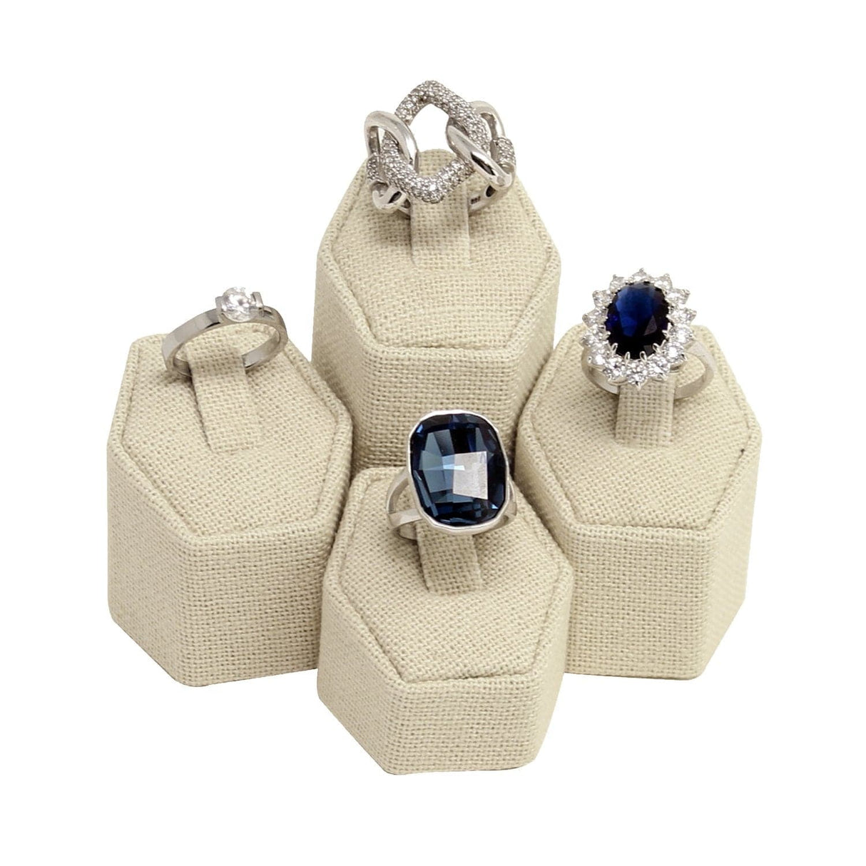 #201N (LE) Linen Ring Pedestals Displays Set