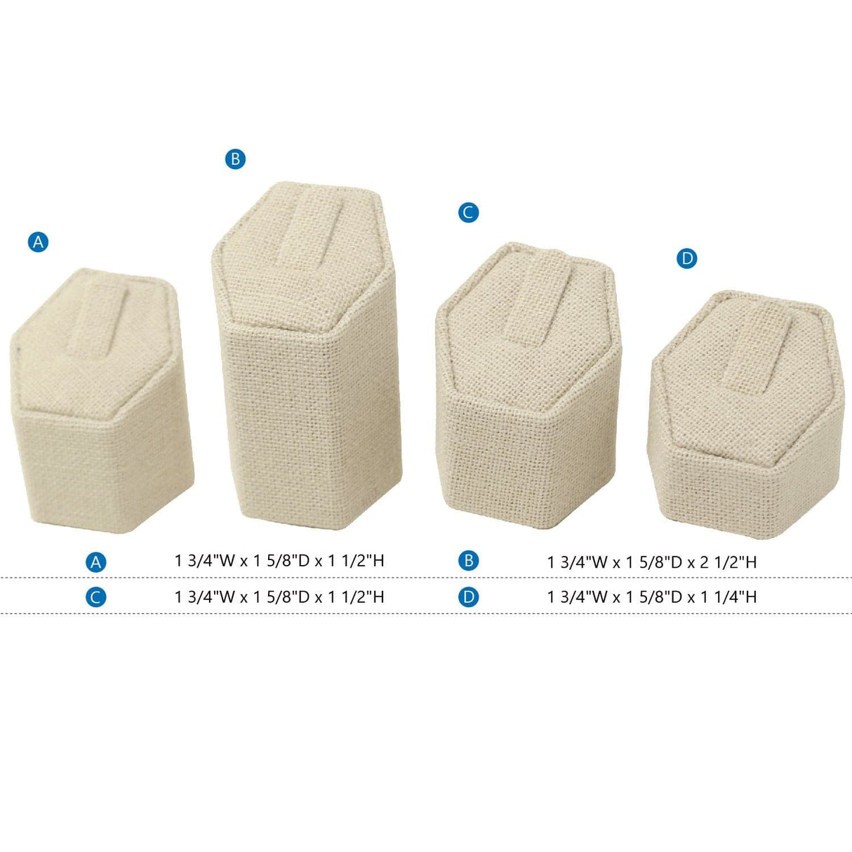 #201N (LE) Linen Ring Pedestals Displays Set