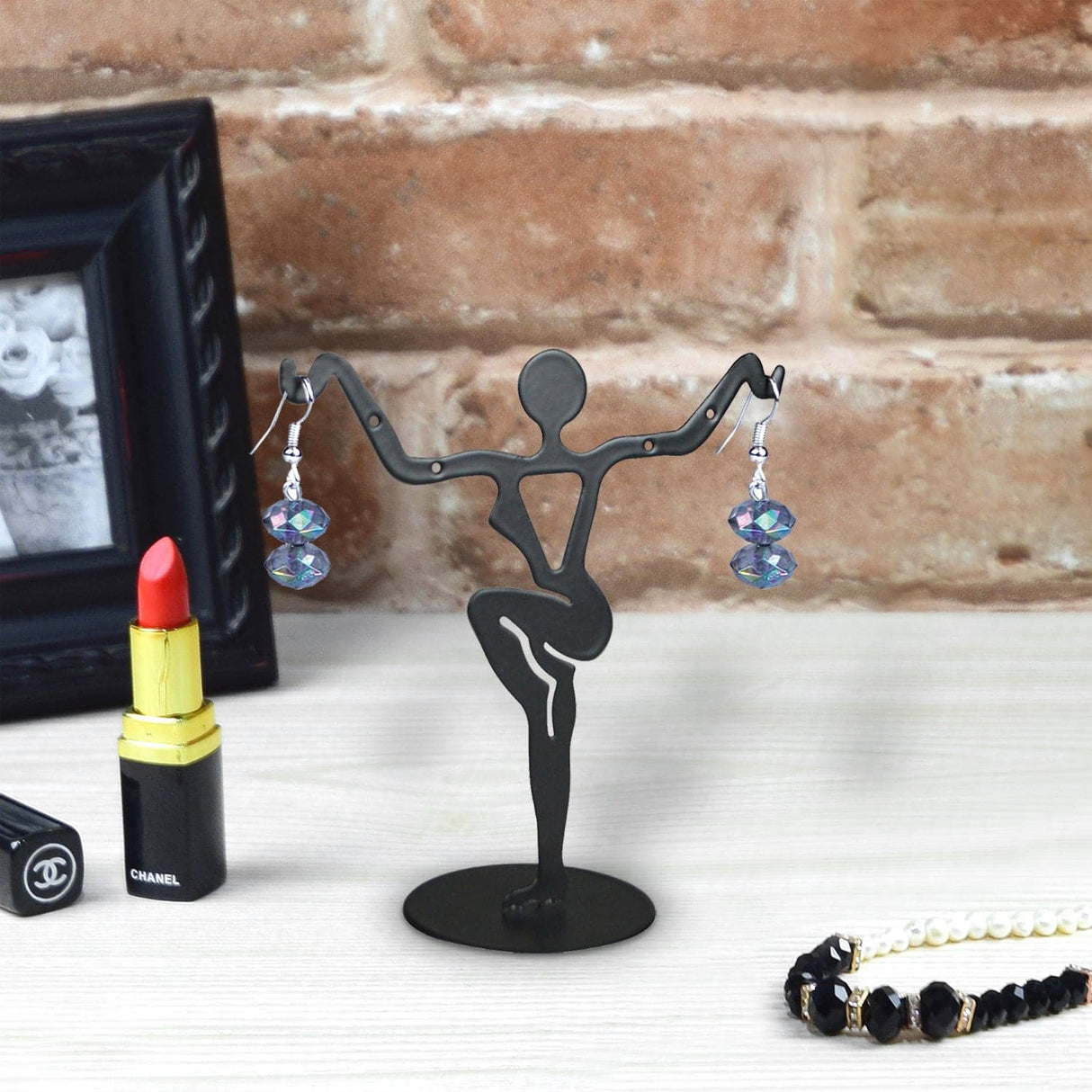 #251-111 (BK) Small Dancer Earring Stand (BK)- 3 3/8" x 3 1/4"H