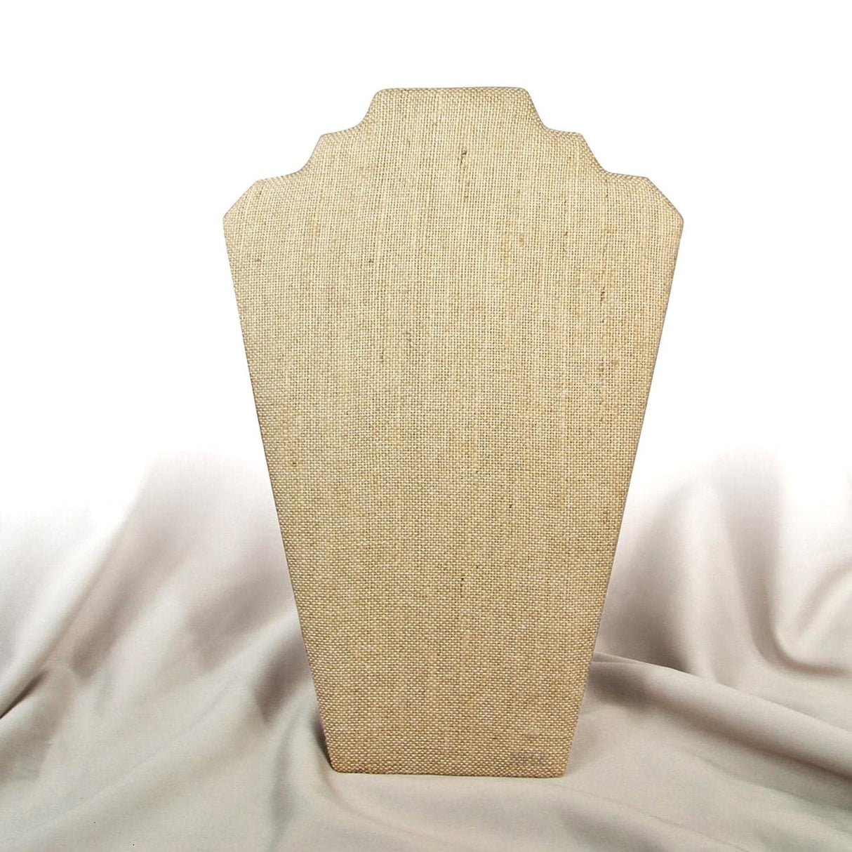 Linen Covered Padded Wood Necklace Display Easel-Nile Corp