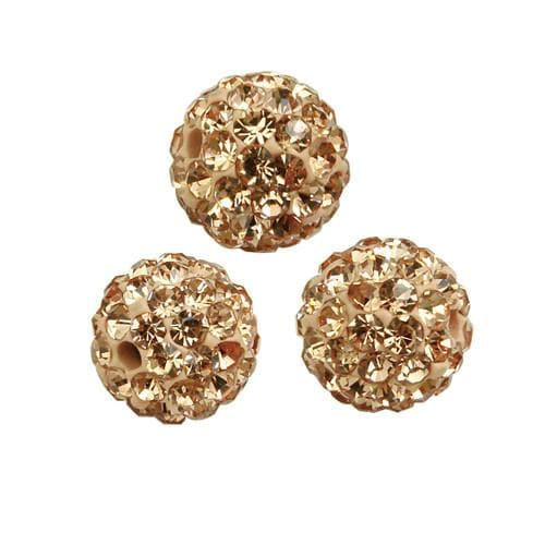 Rhinestone Pave Polymer Clay Ball Bead 6mm-Nile Corp
