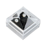 Square Crystal-Cut Earring Box-Nile Corp