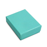 #BX2811-TB Glossy Teal Blue Paper Cotton Filled Boxes