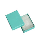 #BX2811-TB Glossy Teal Blue Paper Cotton Filled Boxes