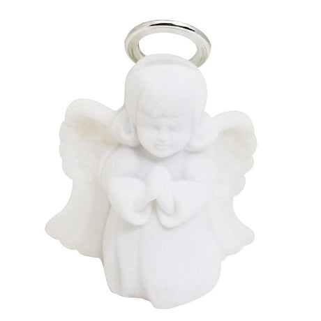 #BX4162 Flocked Plastic Jewelry Box Angel