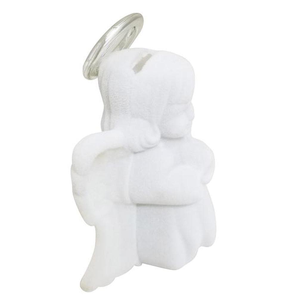 #BX4162 Flocked Plastic Jewelry Box Angel
