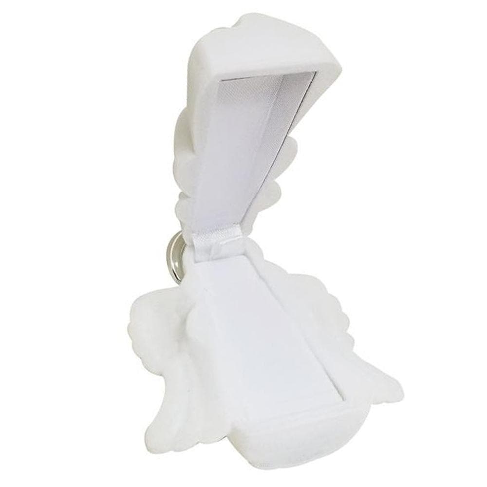 #BX4162 Flocked Plastic Jewelry Box Angel