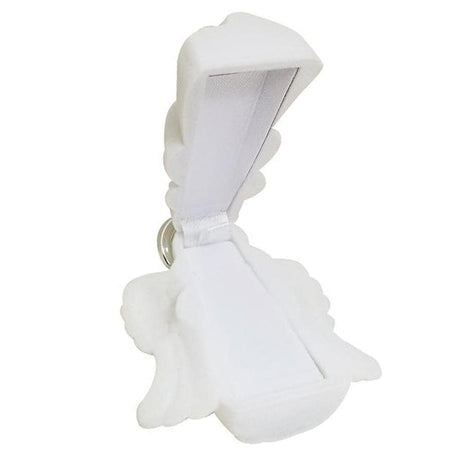 #BX4162 Flocked Plastic Jewelry Box Angel