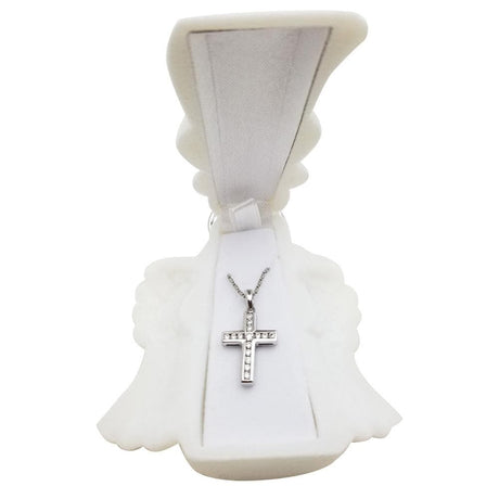 #BX4162 Flocked Plastic Jewelry Box Angel