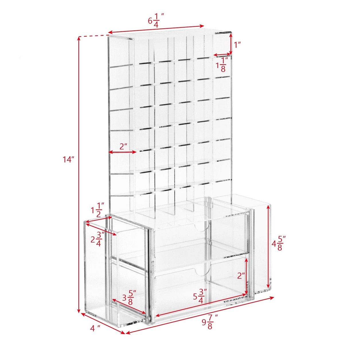 All in 1 Premium Acrylic Cosmetic Organizer -Nile Corp