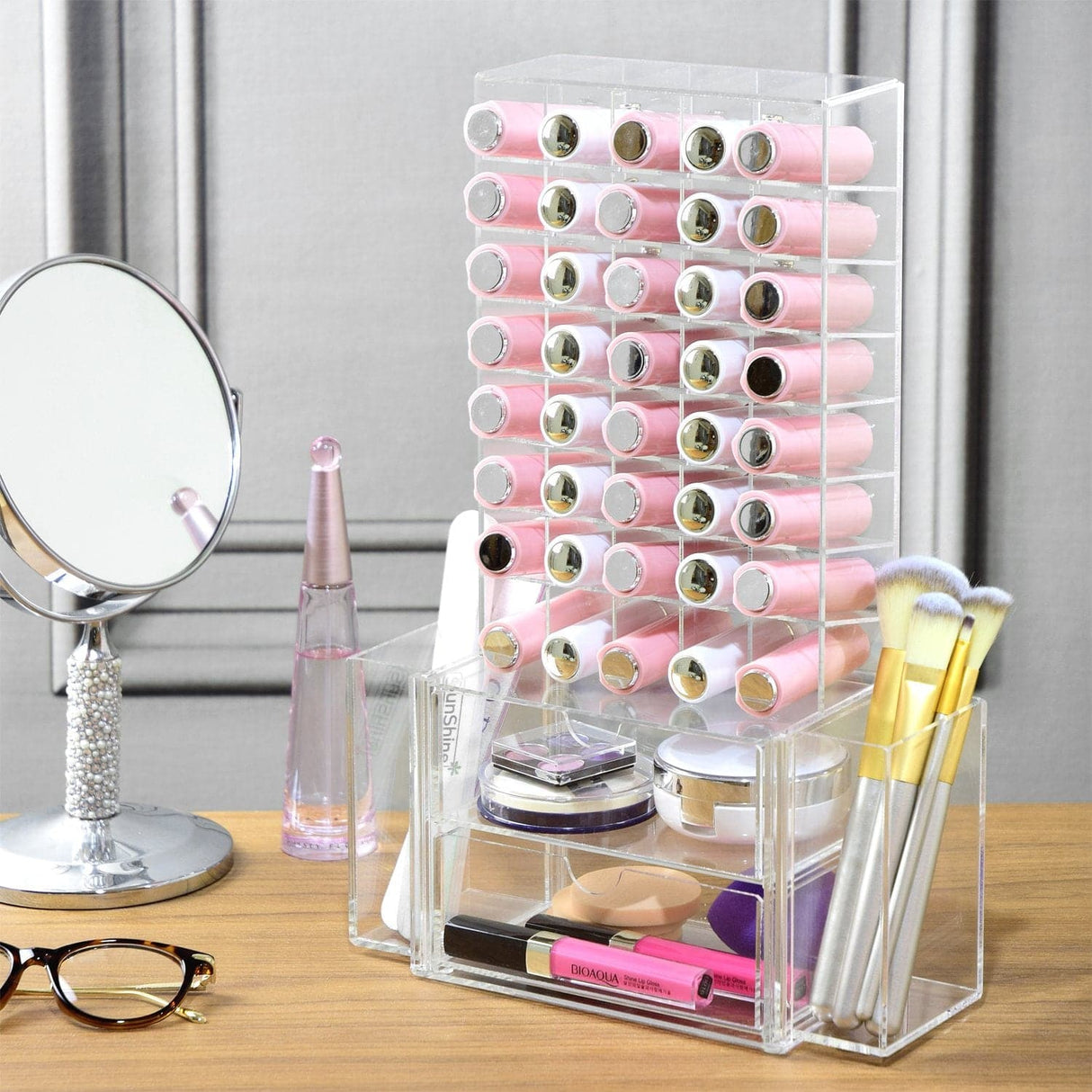 All in 1 Premium Acrylic Cosmetic Organizer -Nile Corp