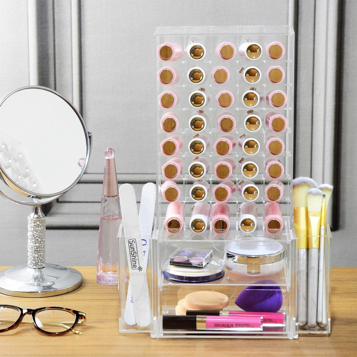 All in 1 Premium Acrylic Cosmetic Organizer -Nile Corp