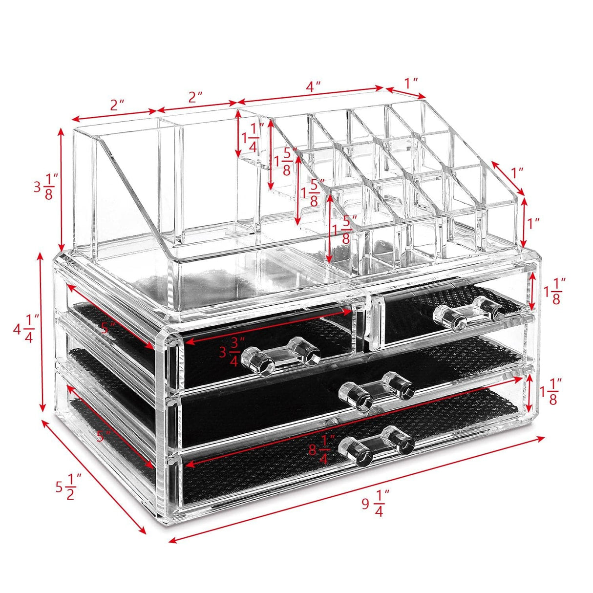 #COMS2915 Acrylic Makeup Organizer & Jewelry Storage Two Pieces Set