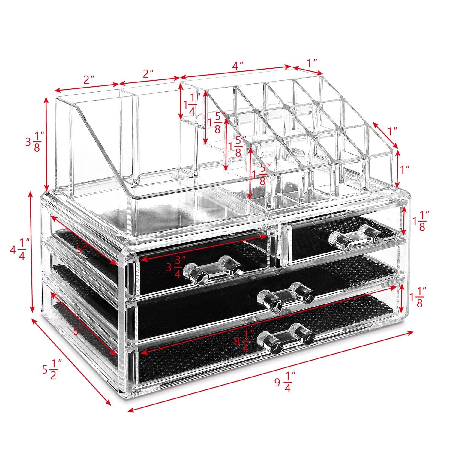 #COMS2915 Acrylic Makeup Organizer & Jewelry Storage Two Pieces Set