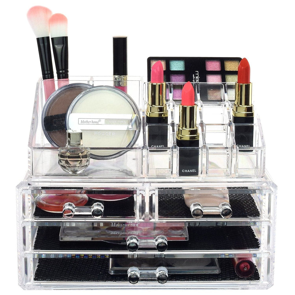 IKEE DESIGN®: Acrylic Makeup Organizer Drawer, Five Pieces Set