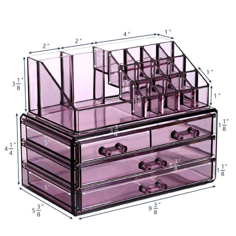 #COMS2915 Acrylic Makeup Organizer & Jewelry Storage Two Pieces Set