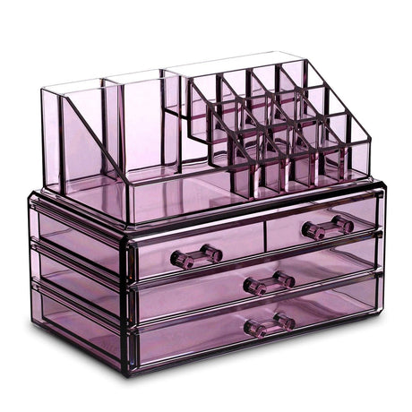 #COMS2915 Acrylic Makeup Organizer & Jewelry Storage Two Pieces Set