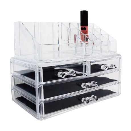 #COMS2915 Acrylic Makeup Organizer & Jewelry Storage Two Pieces Set