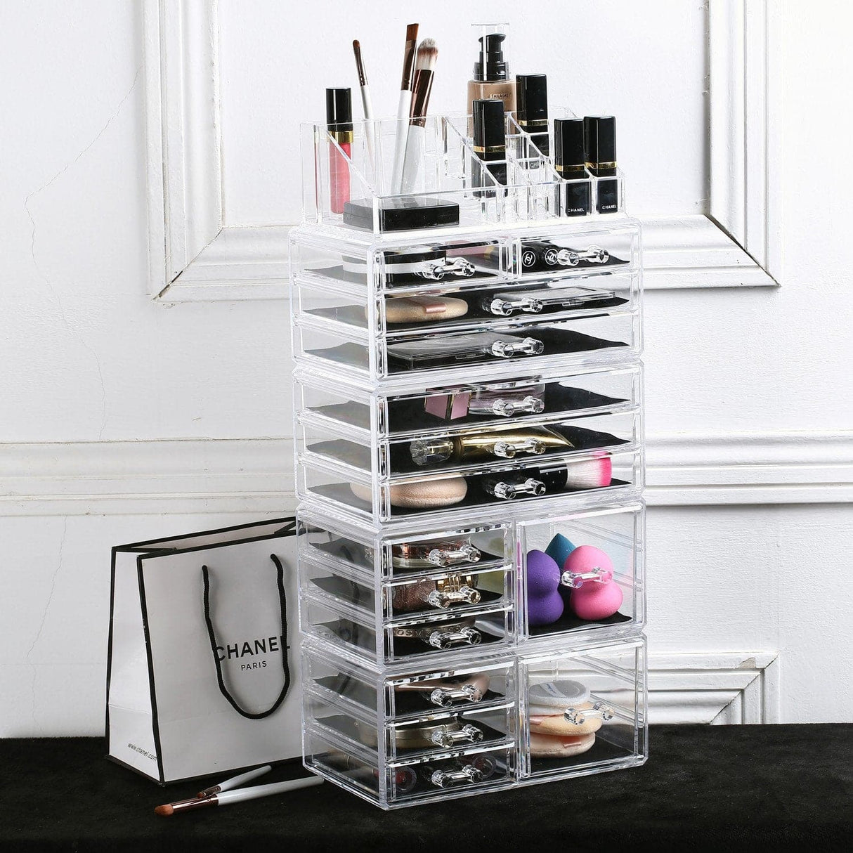 #COMSS3160 Acrylic Jewelry & Makeup Organizer Five Pieces Set