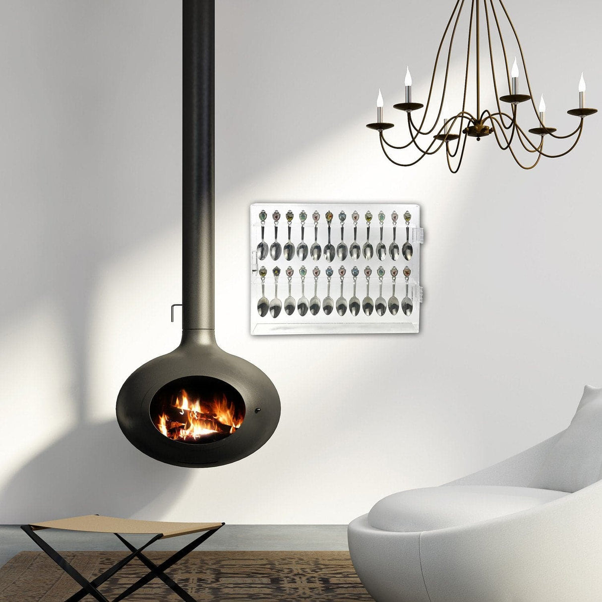 #COT1730 Premium Acrylic Souvenir Tea Spoon Display Case