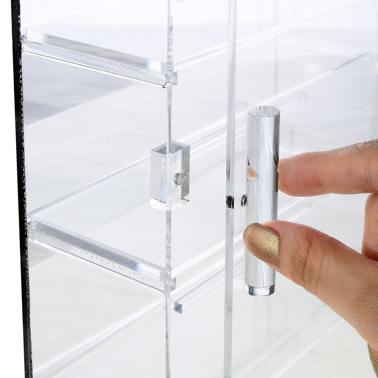 #COT1762 Mirror Back & 4 Shelves Acrylic Display case