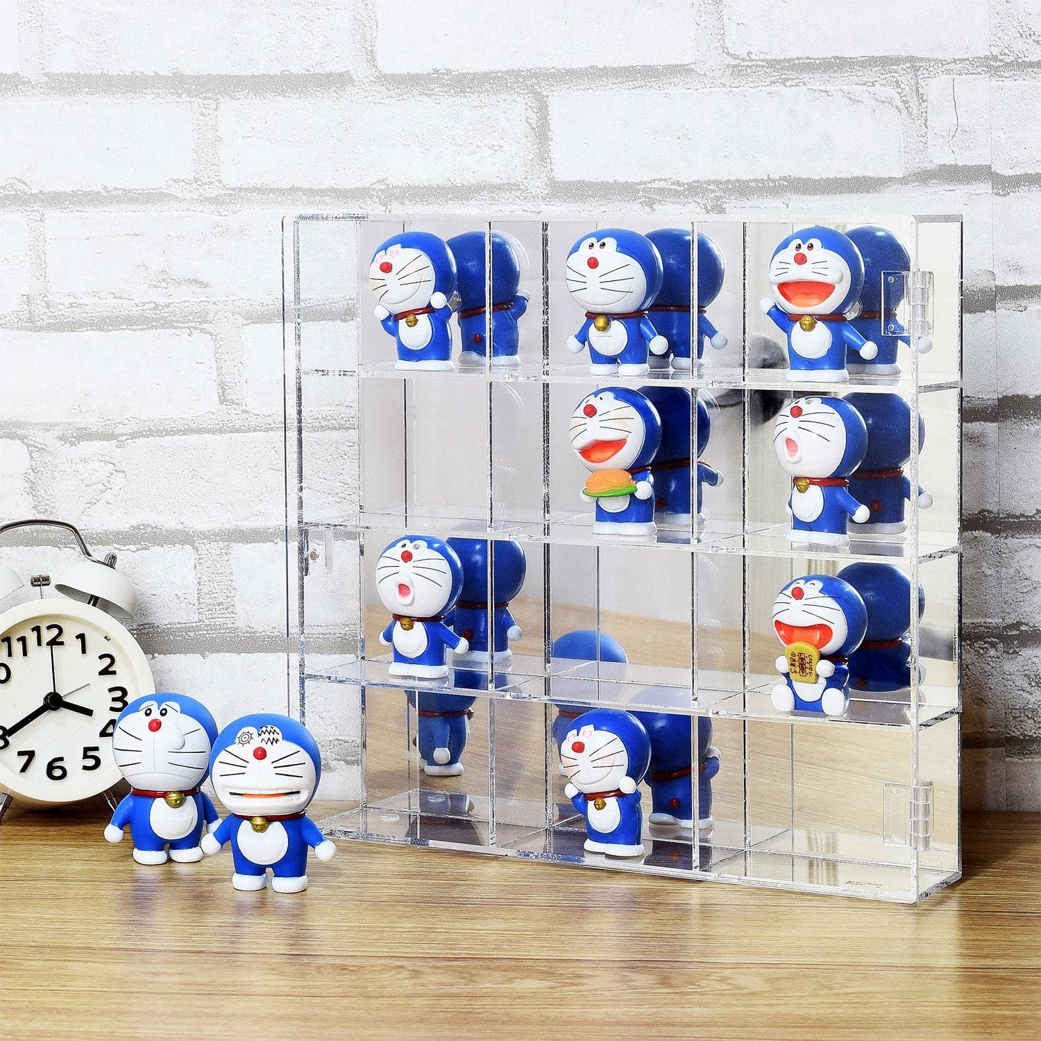 #COT1834 Mountable 12 Compartments Display case  with Mirrored Back