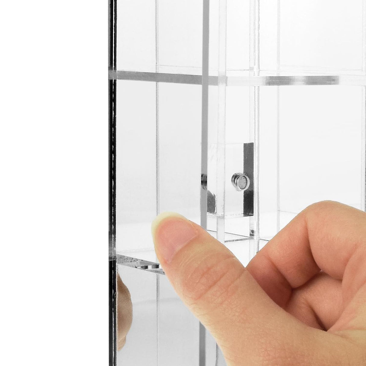 #COT1855 Mountable 25 Compartments Display Case w/ Mirrored Back