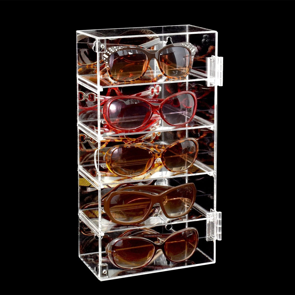 #DP320-A  Acrylic Mountable 5 Levels Mirrored Back Display Shelf