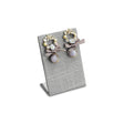 #ED-2140N-N21 Gray Burlap Linen Earring & Pendant Display Stand