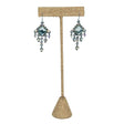 Tall "T" Shape Earring Stand Burlap Linen-Nile Corp