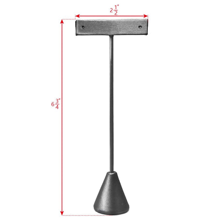 #ED-2401R-SG  Steel Grey Tall "T" Earring Stand in 6 3/4"H