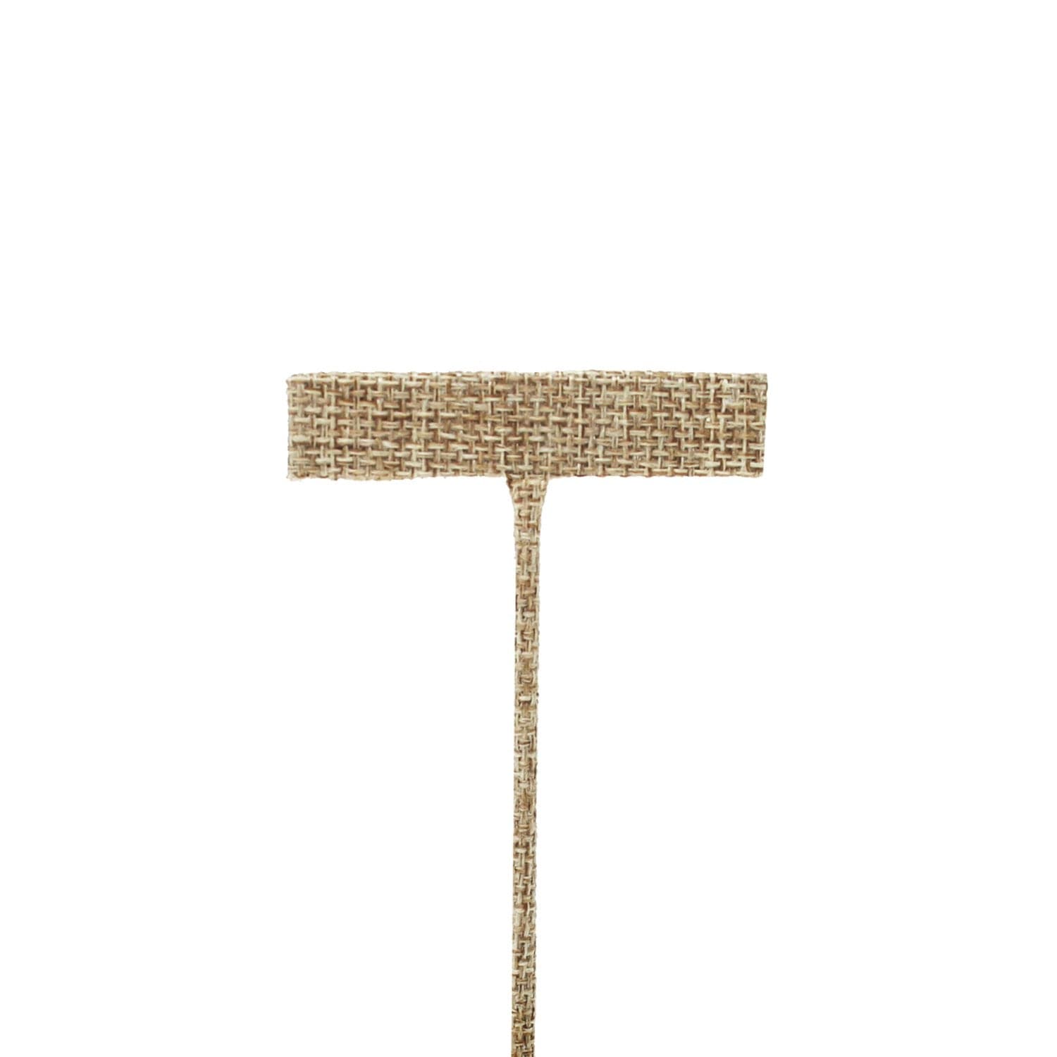 Tall "T" Shape Earring Stand Burlap Linen-Nile Corp