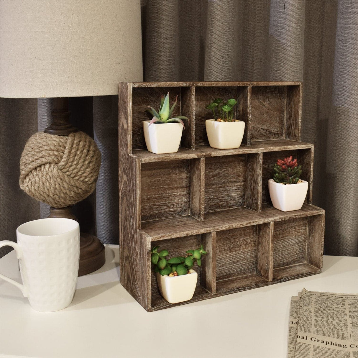 #HOM309 9 compartments Multi-slot shelf cube display