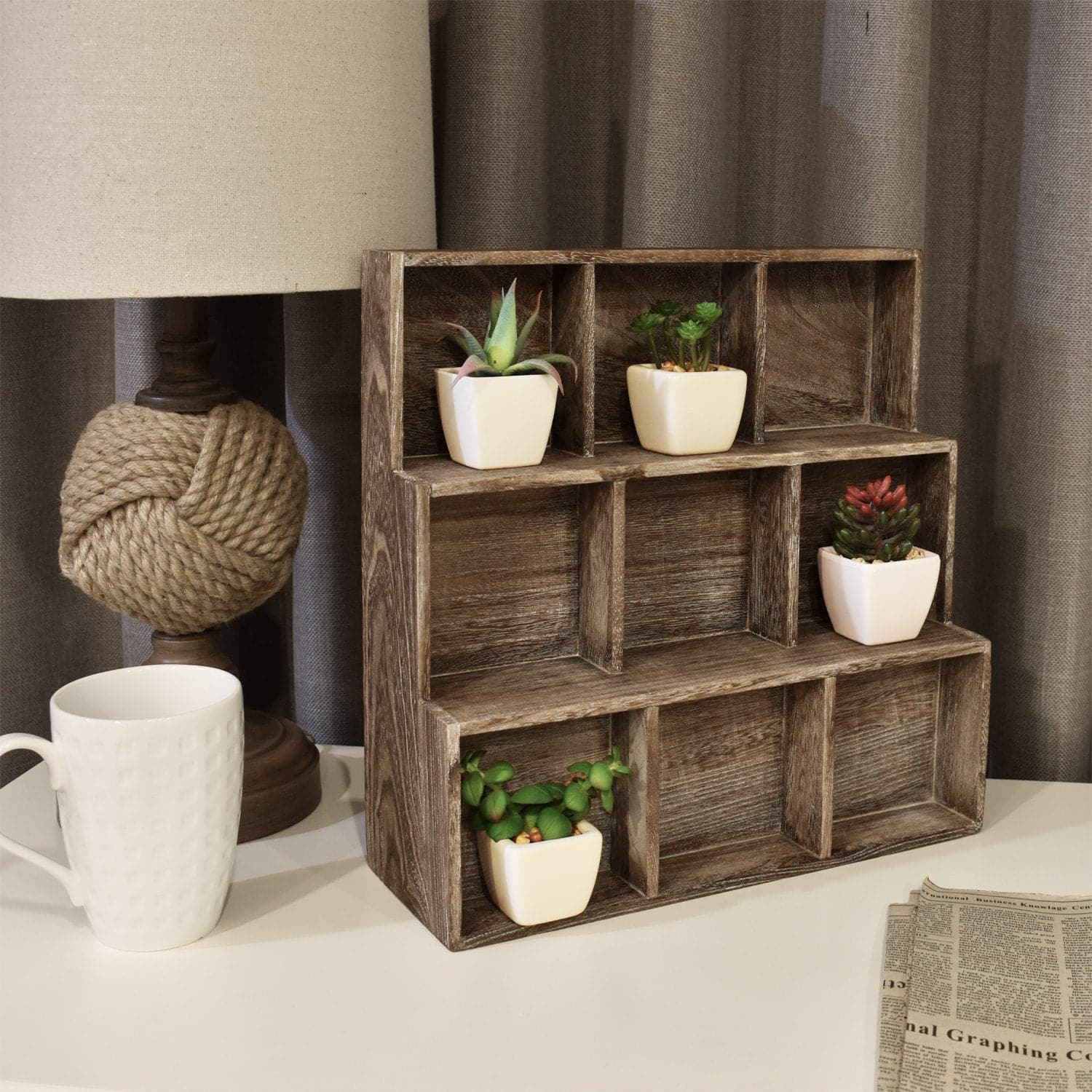 #HOM309 9 compartments Multi-slot shelf cube display