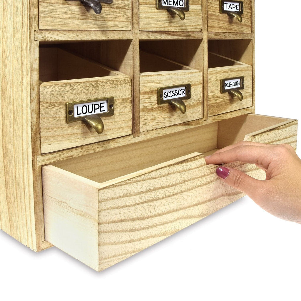 DESKBUCKIT Desk Organizer, Office Supplies Organizer, Wood Tool Box, Wooden  Craft Organizer, Tool Kit, Art Supplies Box, Phone Holder 