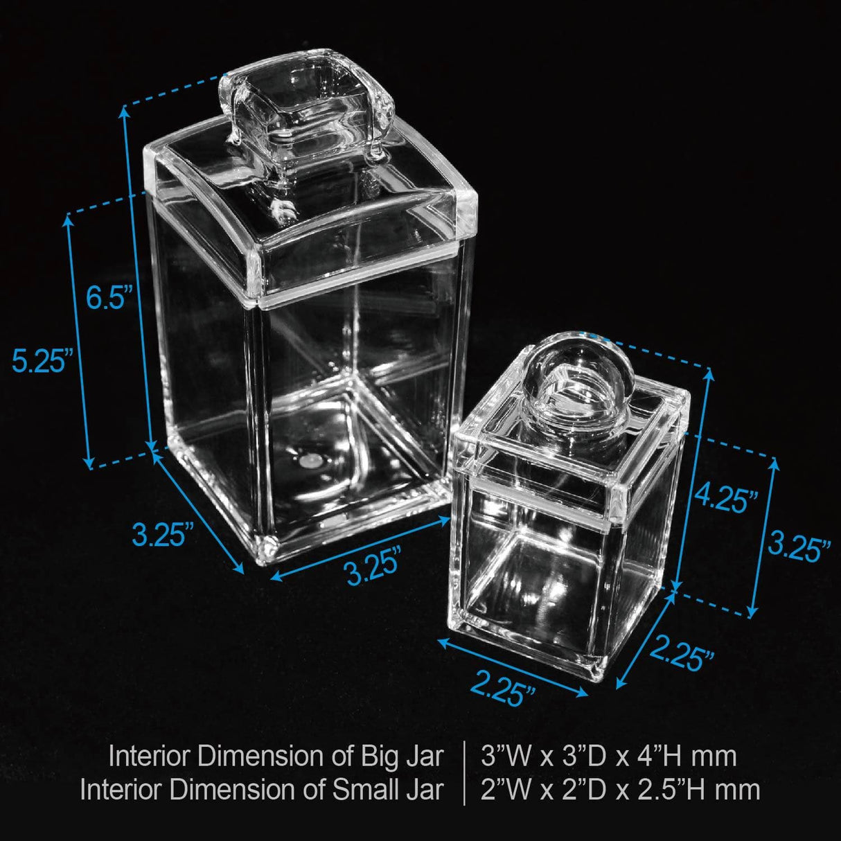 #HW2455 Acrylic 5 Pieces Seasoning Containers and Food Storage Jars