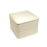 Cream Faux Leather Pillow Bracelet/Watch Box