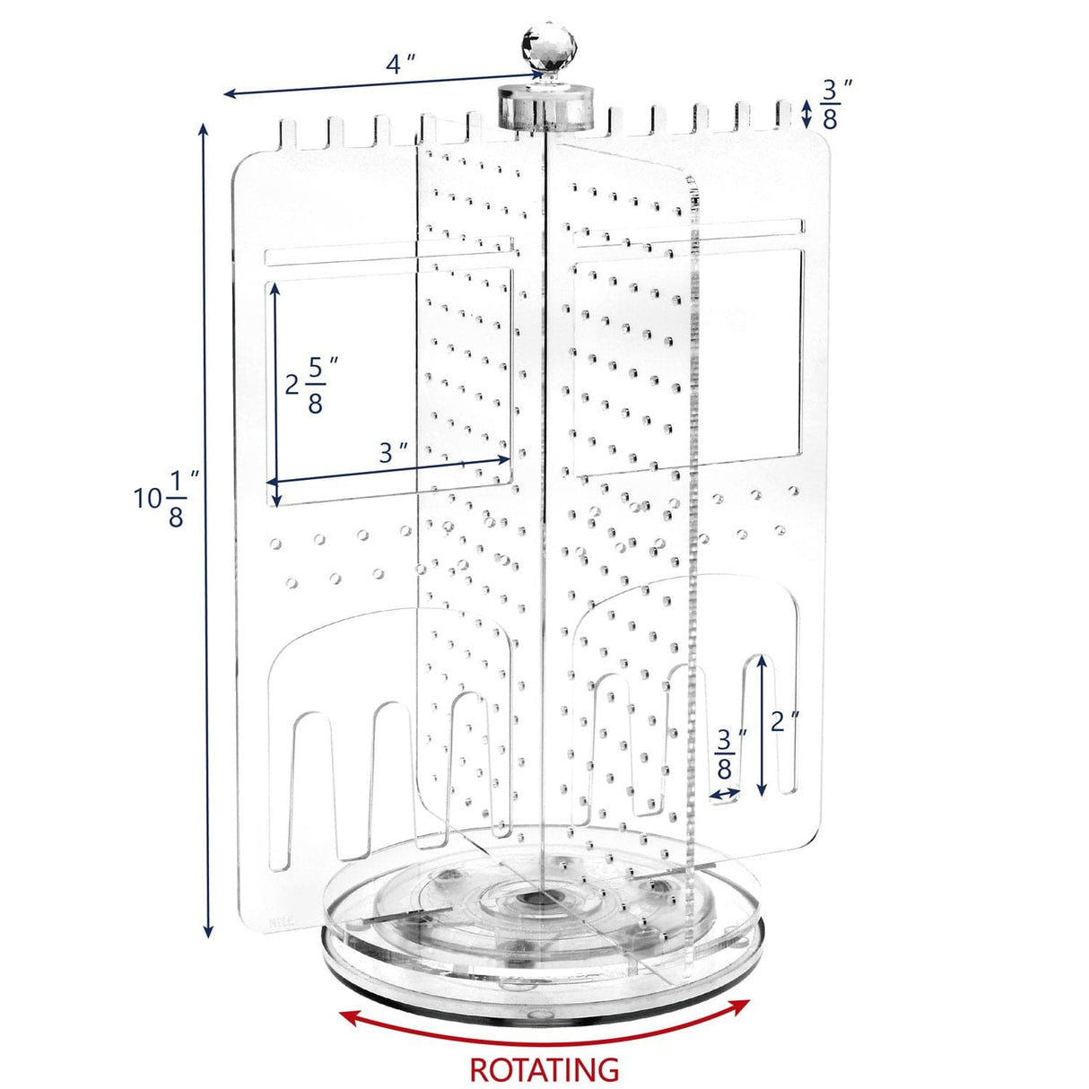 #JWY6065 Acrylic Rotating Jewelry Display Stand Organizer