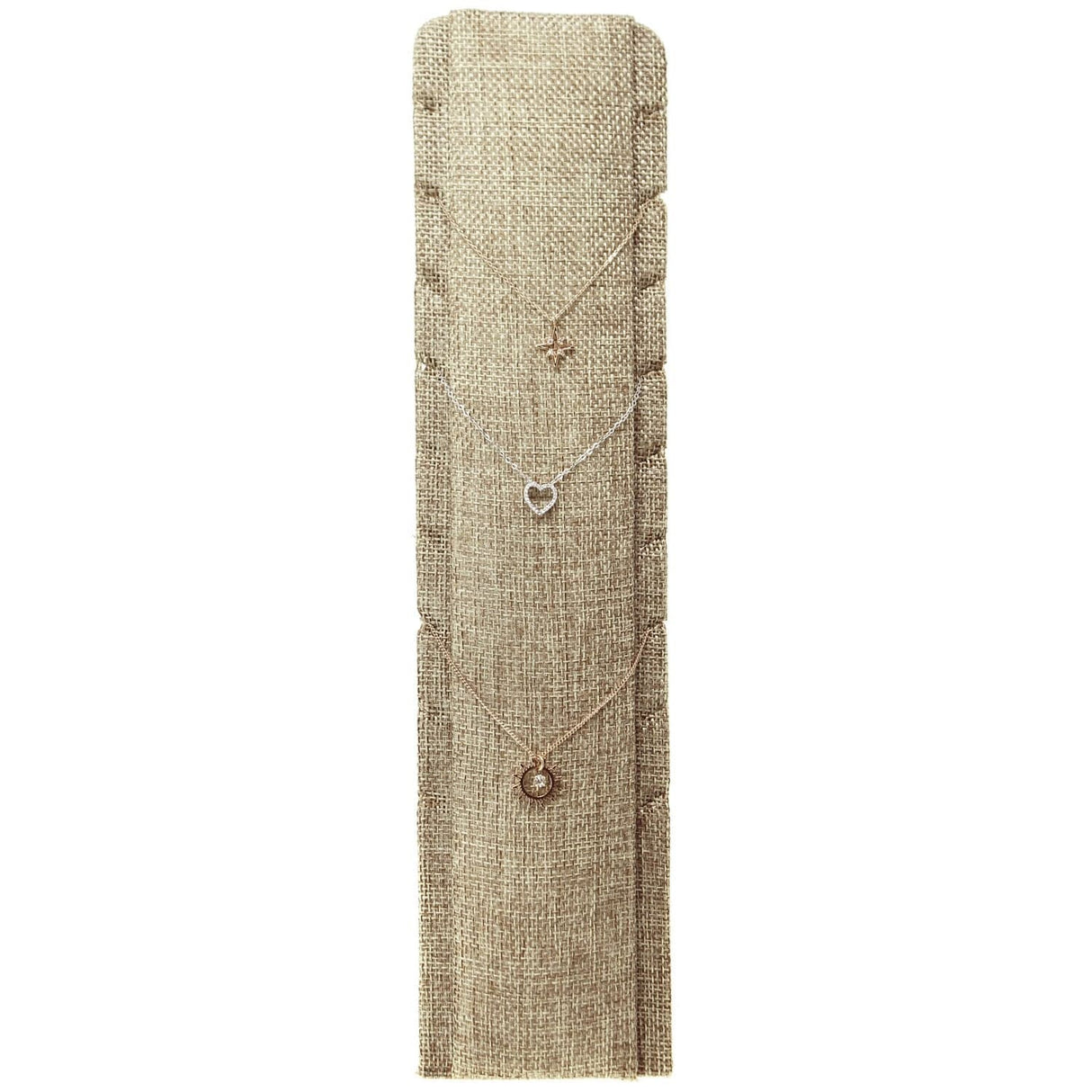 #ND-1991N-N3 Burlap Multi-Necklace Stand