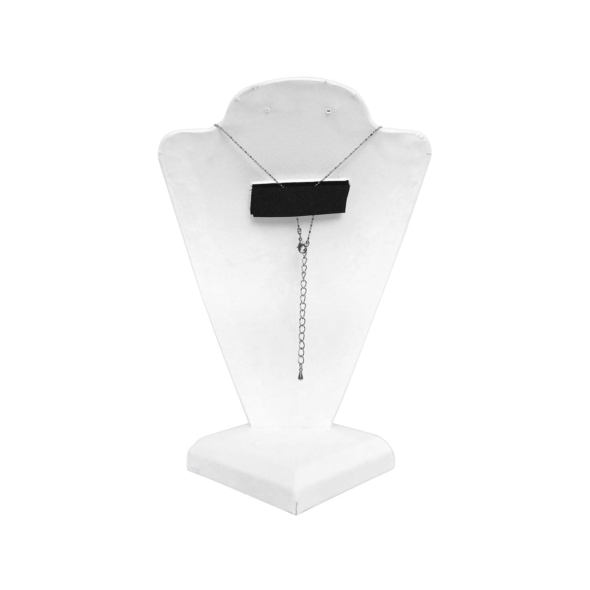 #ND102L-WH Necklace Display 5 1/2" x 4 7/8" x 10"H
