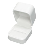 #RCR3 Round Corner Style Faux Leather Single Ring Box with 2 pcs Packer
