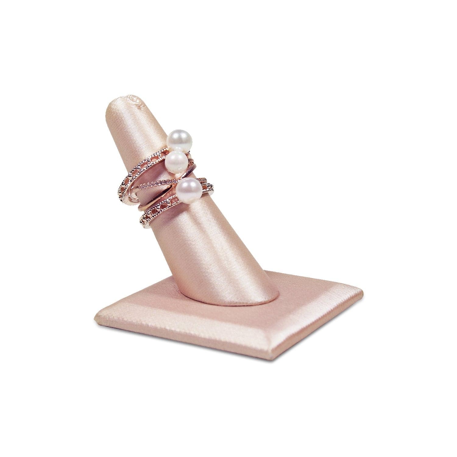 #RD-2444-S50 Champagne Pink Leatherette Ring Display