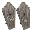 #S-WDN60-1x2 Wooden Jewelry Display Bust with Easel